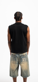 SLEEVELESS TEE SHIRT BLACK