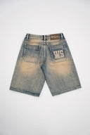 WS STUDDED DENIM SHORT