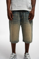 WS STUDDED DENIM SHORT