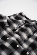 RAW CUT FLANNEL BLACK/ WHITE
