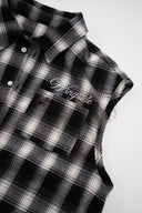 RAW CUT FLANNEL BLACK/ WHITE