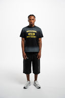 WAXED DENIM SHORT  BLACK