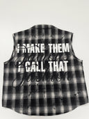 RAW CUT FLANNEL BLACK/ WHITE